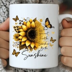 Sunflower Sunshine White Mug